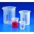Bicchiere - Beaker in Polipropilene Forma Bassa Graduazione blu