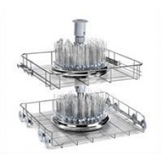 Rack two KP200DS model levels with 100 nozzles for each level with the drying system compatible for glassware washer Smeg model GW4060SC