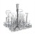 LM40 steel rack with 40 assorted nozzles for narrow-necked glassware compatible for GW1160 glassware washer Smeg model