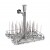 LMP2020DS steel rack with 20 jets for pipettes and 20 nozzles for assorted jets with drying system for glassware washer Smeg model GW4060SC