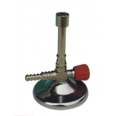 Methane Bunsen lamp nickel-plated brass and chromed steel base