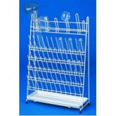 Draining Rack Metal coated with PE, for 60 bottles and 5 flasks Regents
