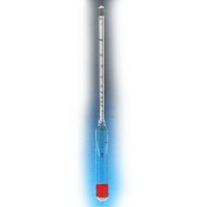 Alcolometro con Termometro, Tarato (scala da 75 - 100 %) 